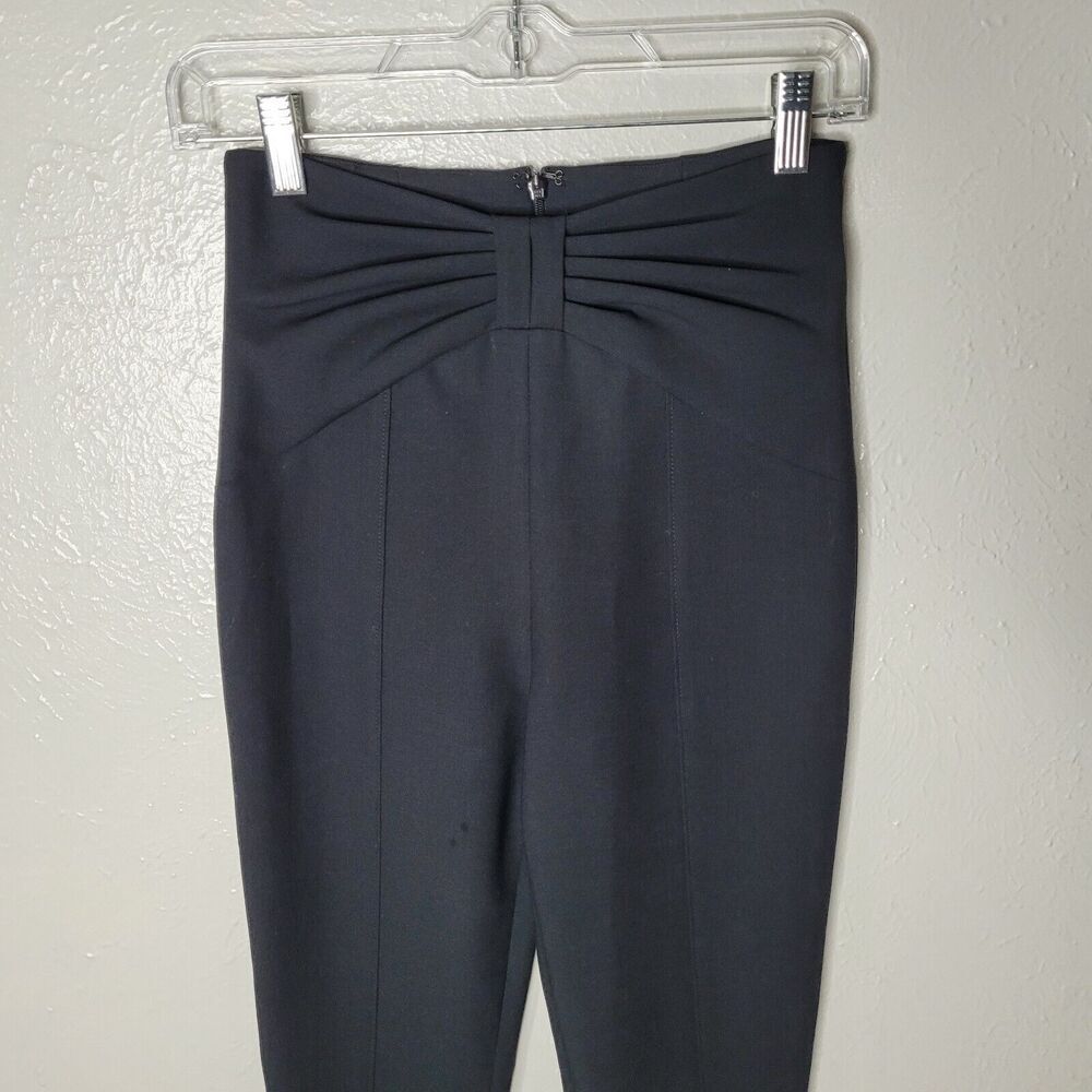 Veronica Beard Ferdinand Bow Accented Skinny Pants Trousers Black Women’s Size 0 - Picture 5 of 11